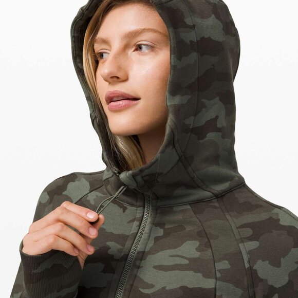 lululemon Full Zip Scuba Jacket in Green Camo - Picture 2 of 8